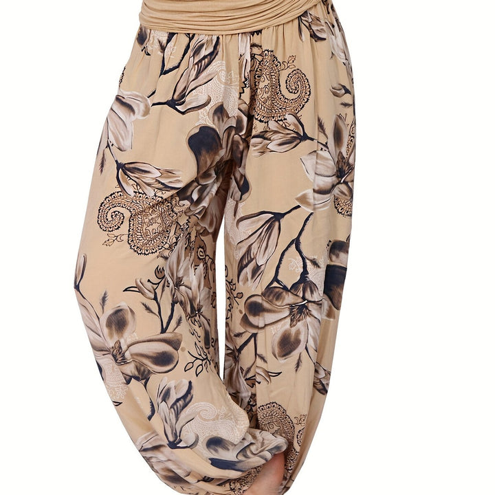 Cecilia Elegant Wide Leg Floral Print Trousers - image 5