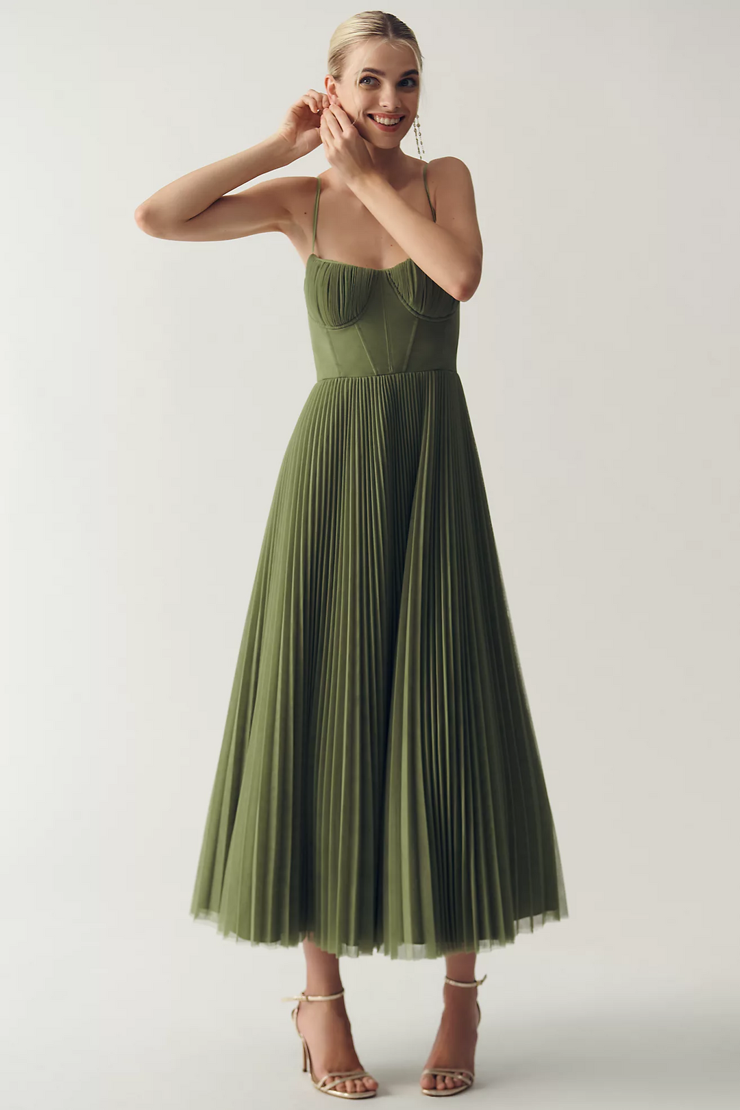 Odette structured corset midi dress – image 6