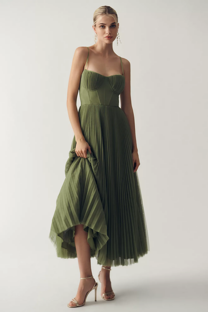 Odette structured corset midi dress – image 2