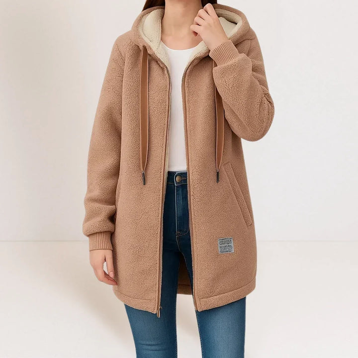 Sunna longline hooded fleece jacket – image 5