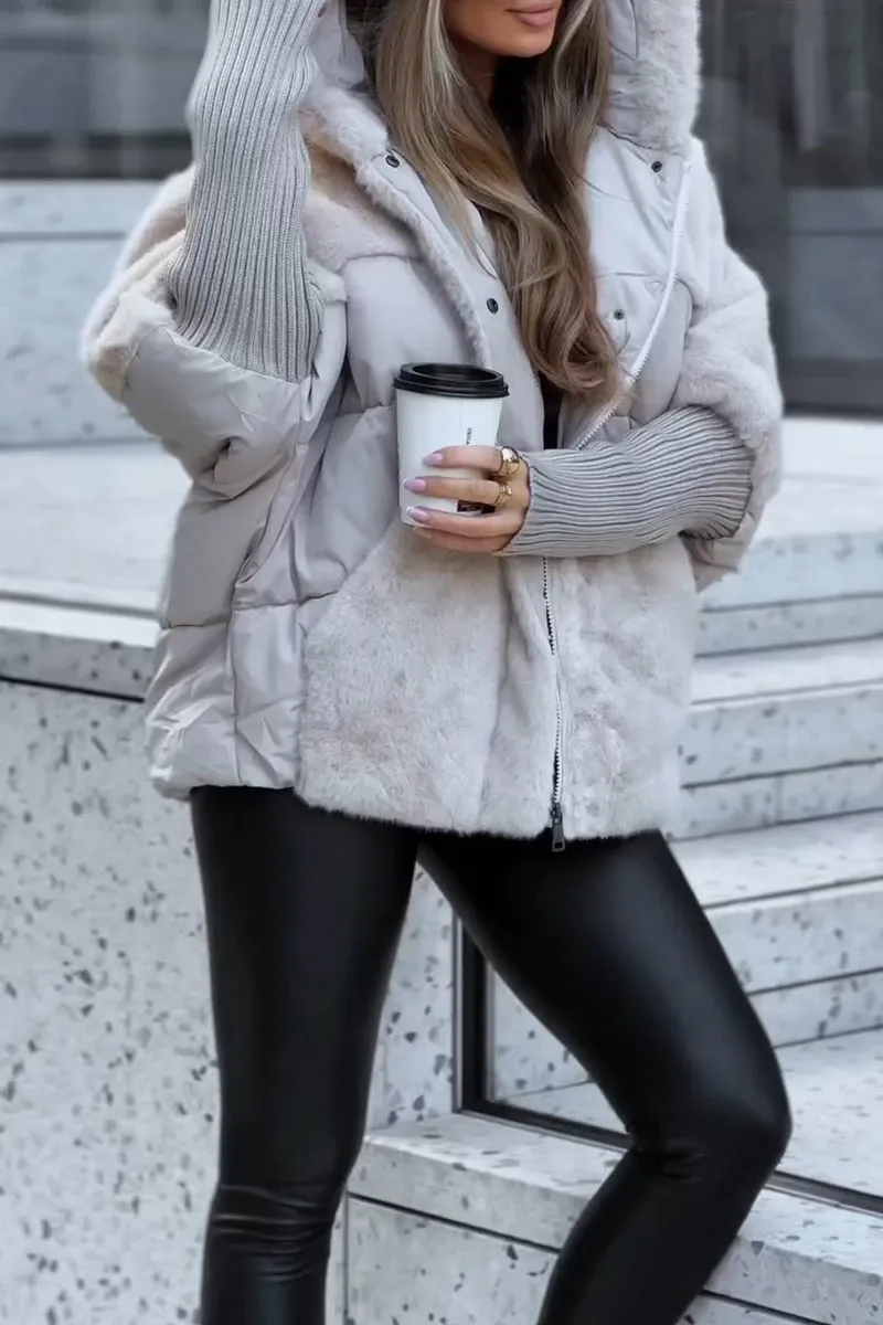 Cassandra hooded winter bomber jacket – image 4