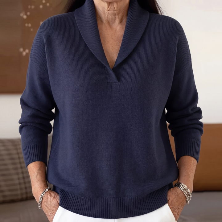 Sienna relaxed v neck knit jumper – image 9