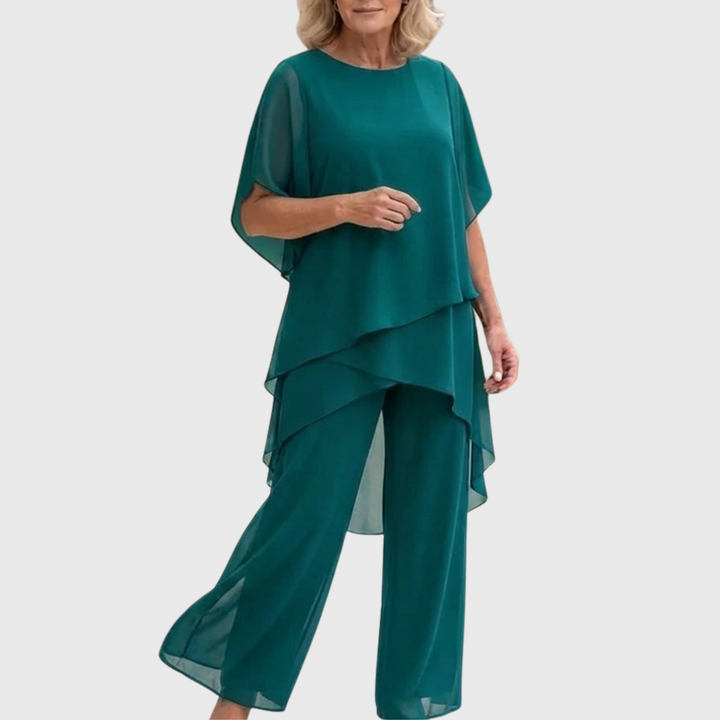 Chiara draped top and palazzo trouser set – image 8