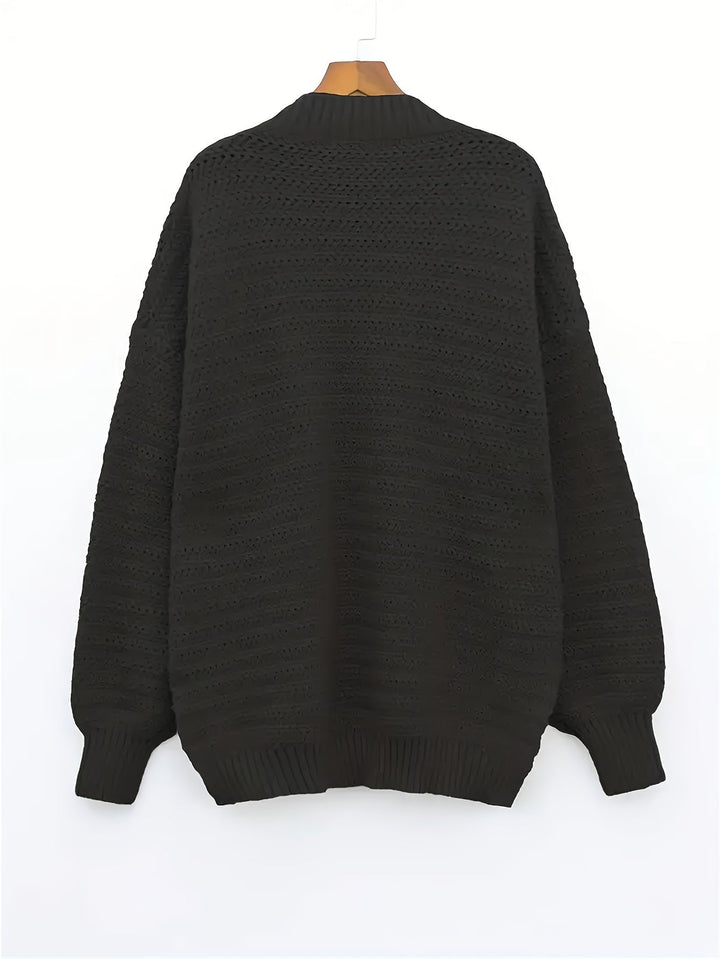 Margit oversized mock neck cable knit jumper – image 5