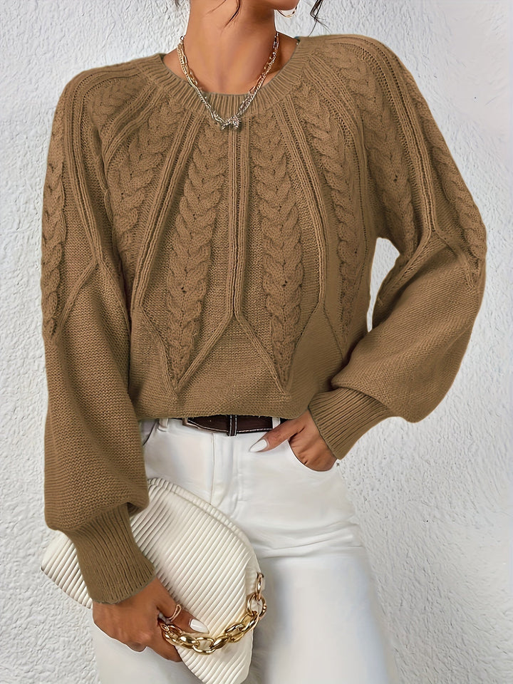 Ronja cropped cable knit jumper