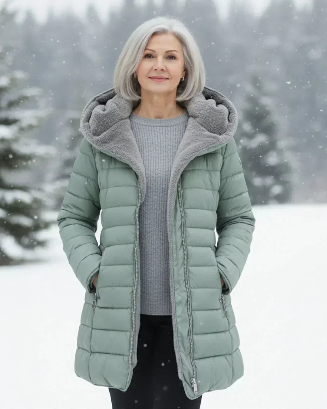Dulcie Elegant Longline Padded Jacket - image 2