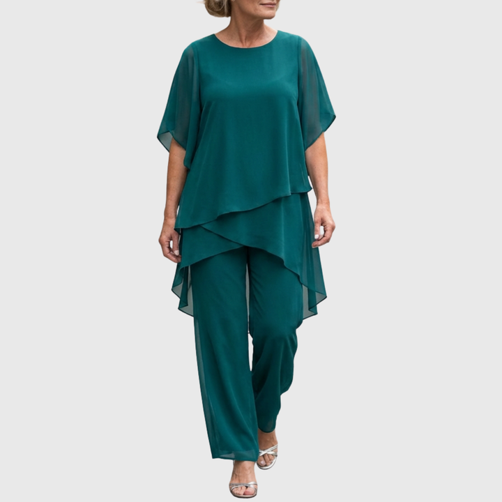 Chiara draped top and palazzo trouser set – image 9