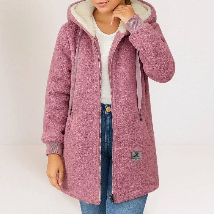 Sunna longline hooded fleece jacket – image 4
