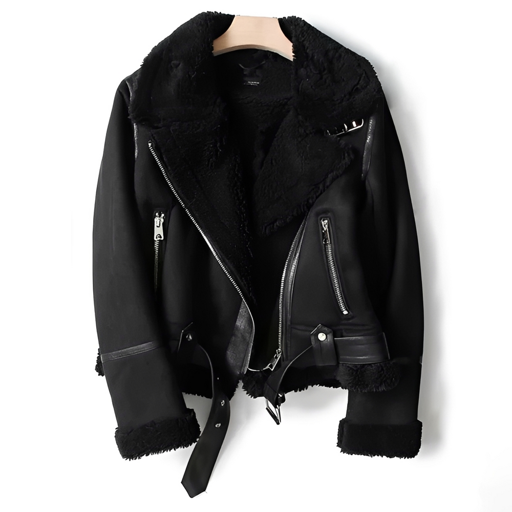 Macie cosy padded winter jacket in black