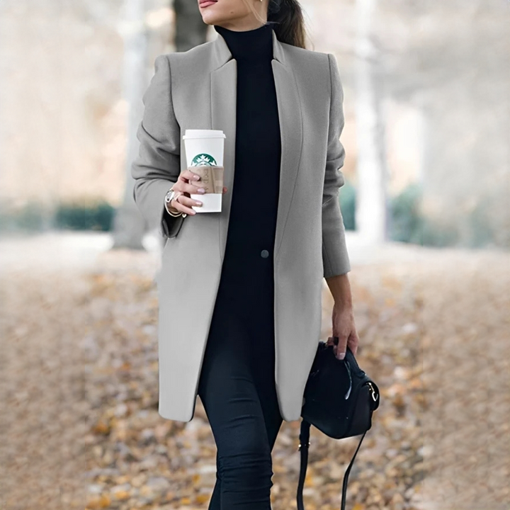 Savannah longline blazer, notch lapel detail