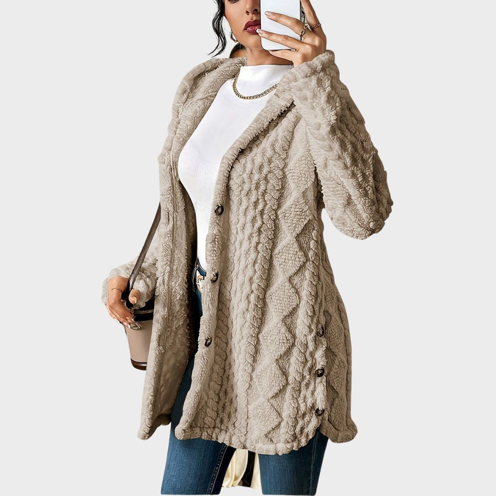 Poppy plush hooded cardigan – image 2