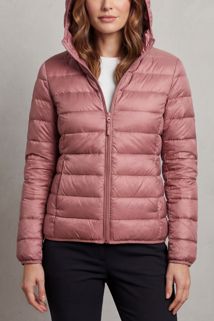 Sabrina Elegant Lightweight Packable Hooded Puffer Jacket - image 13