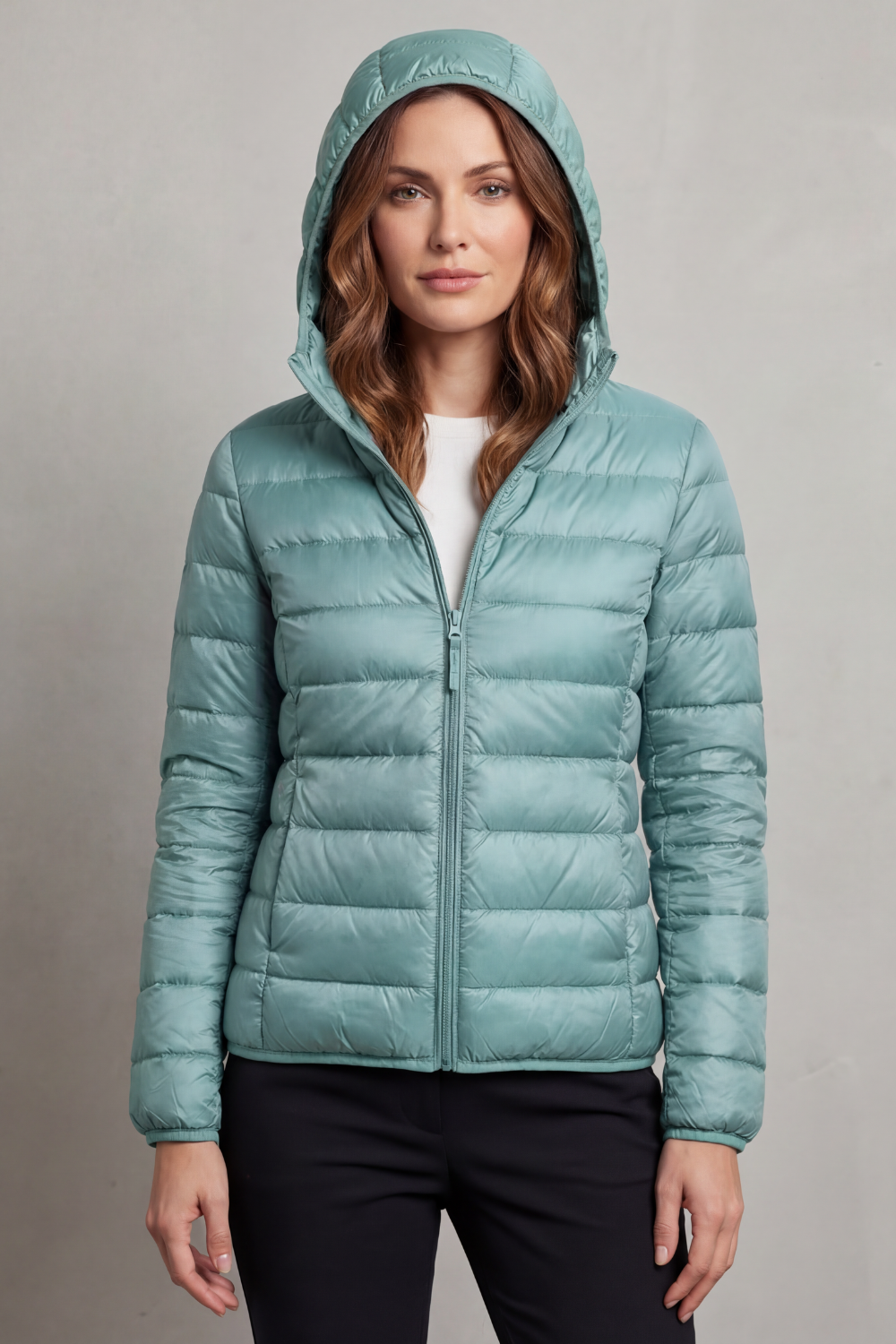 Sabrina Elegant Lightweight Packable Hooded Puffer Jacket - image 22