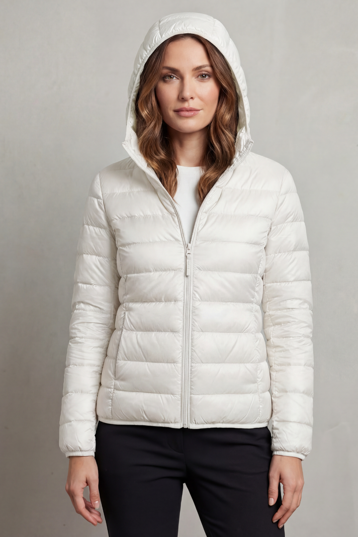 Sabrina Elegant Lightweight Packable Hooded Puffer Jacket - image 24