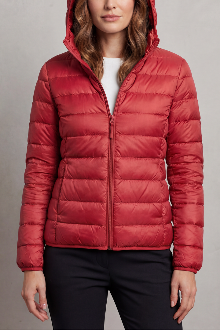 Sabrina Elegant Lightweight Packable Hooded Puffer Jacket - image 25
