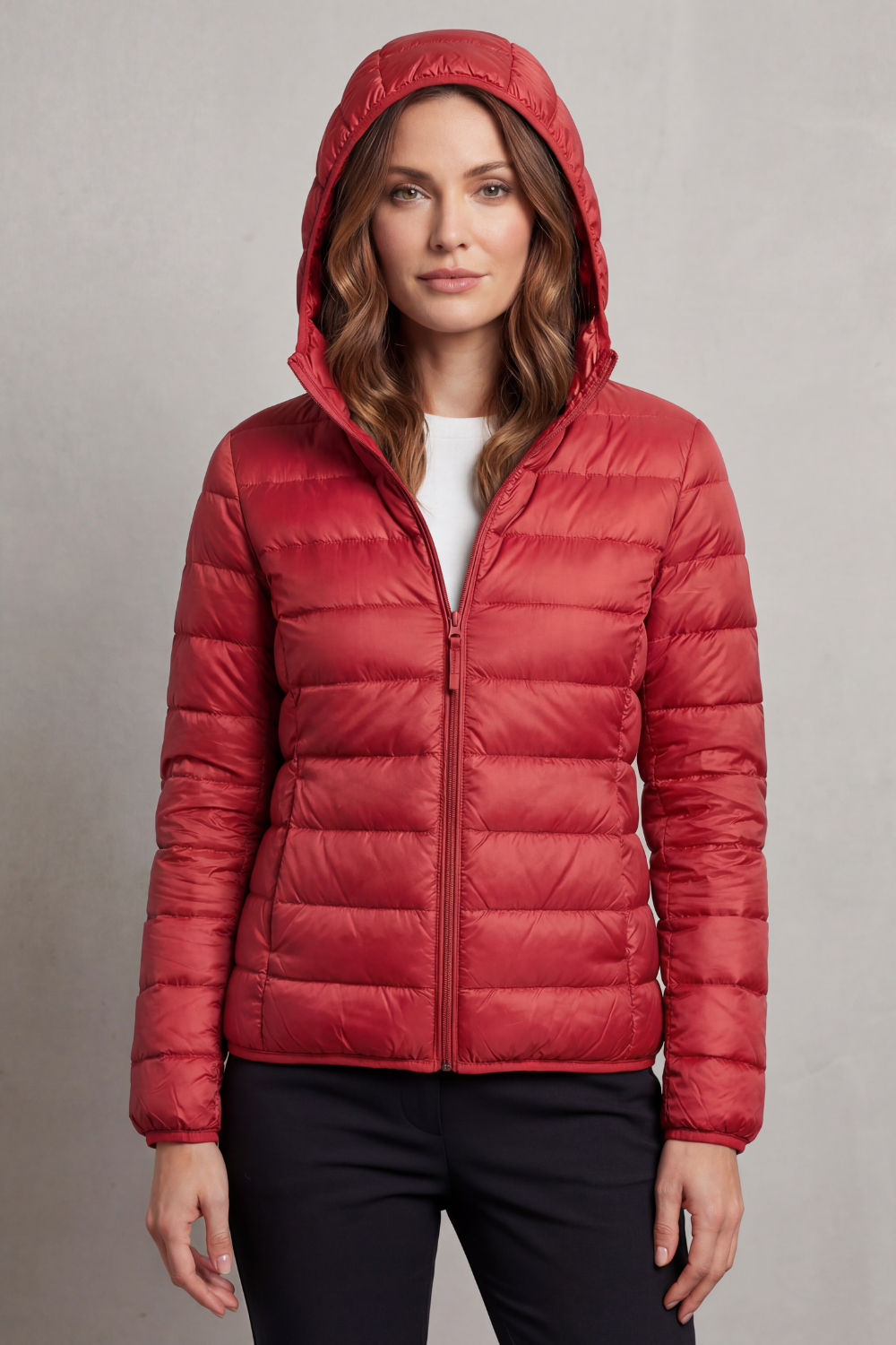 Sabrina Elegant Lightweight Packable Hooded Puffer Jacket - image 26