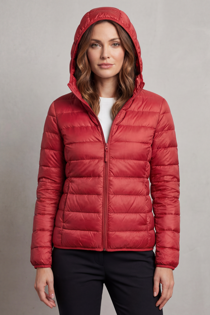 Sabrina Elegant Lightweight Packable Hooded Puffer Jacket - image 26