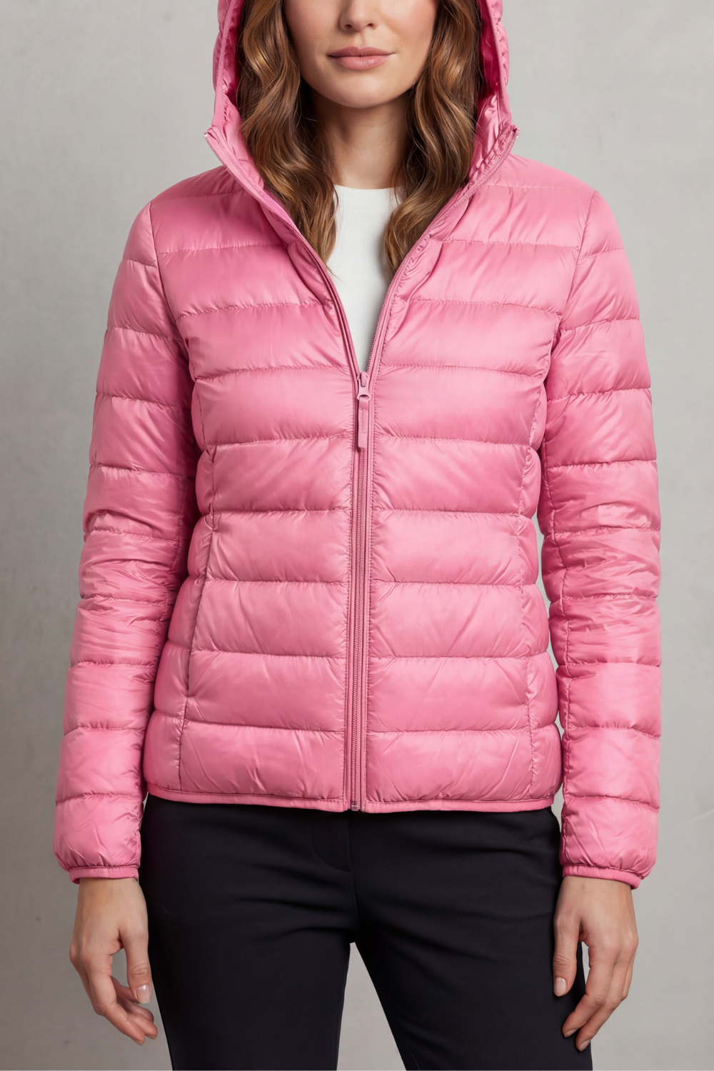 Sabrina Elegant Lightweight Packable Hooded Puffer Jacket - image 27