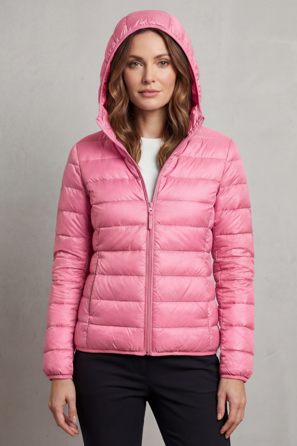 Sabrina Elegant Lightweight Packable Hooded Puffer Jacket - image 28