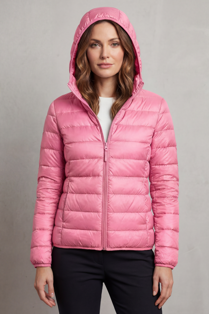 Sabrina Elegant Lightweight Packable Hooded Puffer Jacket - image 28