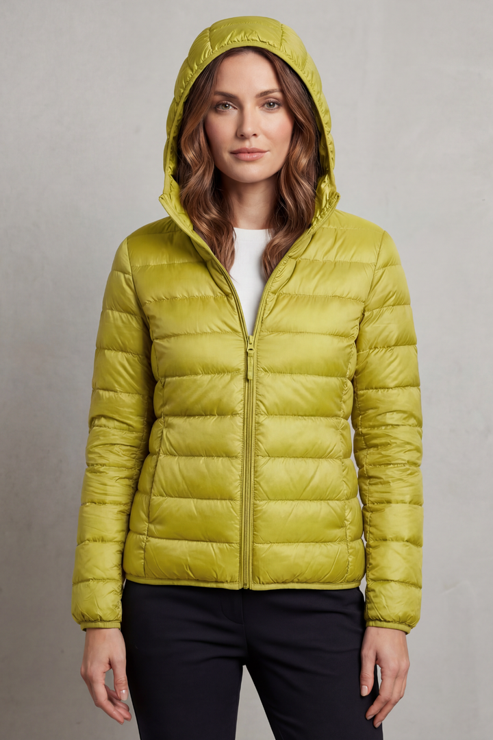 Sabrina Elegant Lightweight Packable Hooded Puffer Jacket - image 30