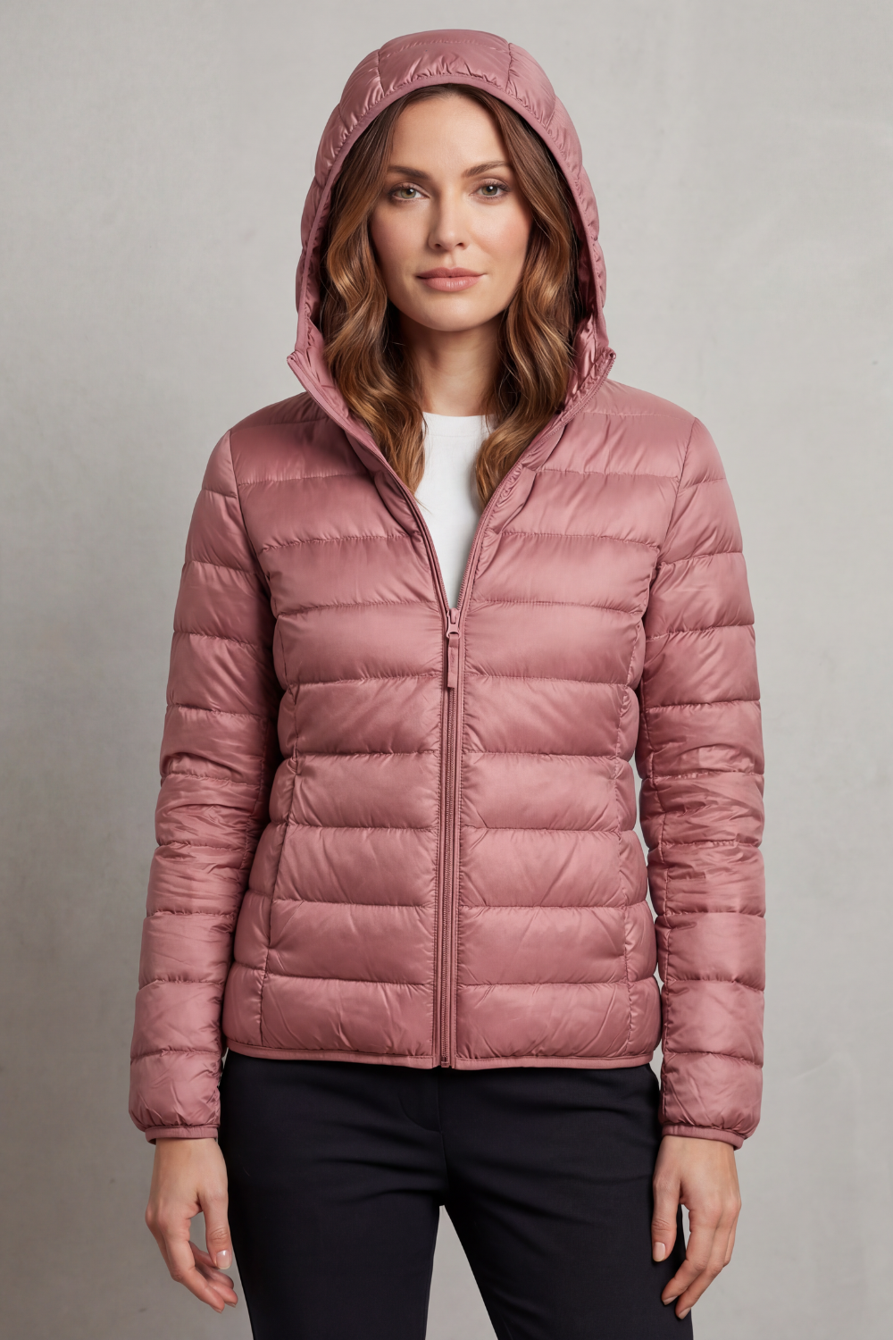 Sabrina Elegant Lightweight Packable Hooded Puffer Jacket - image 14