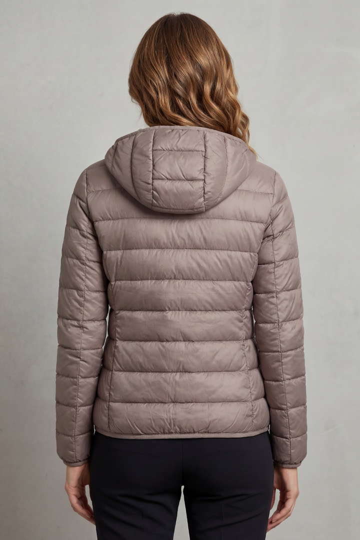 Sabrina Elegant Lightweight Packable Hooded Puffer Jacket - image 4