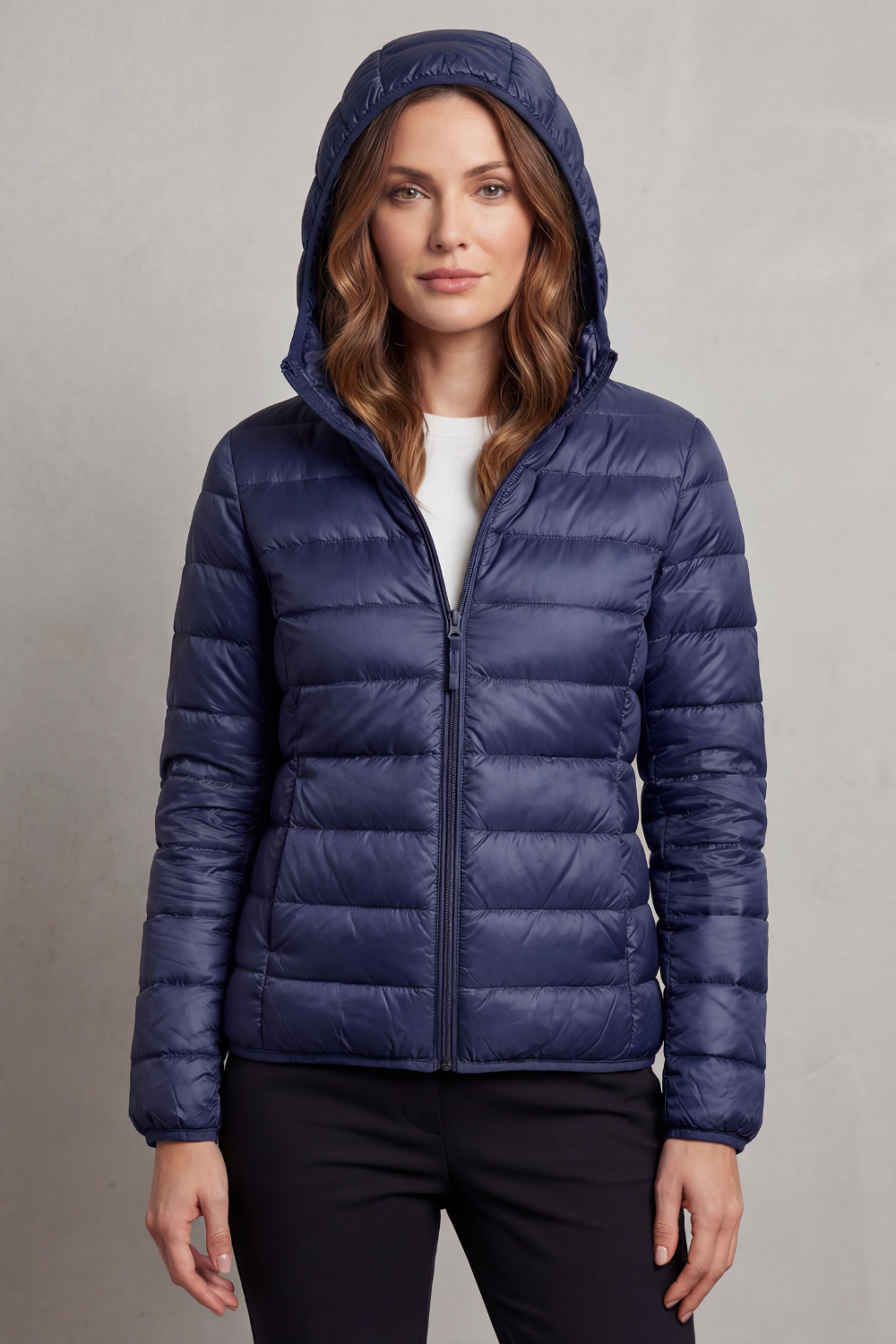 Sabrina Elegant Lightweight Packable Hooded Puffer Jacket - image 10