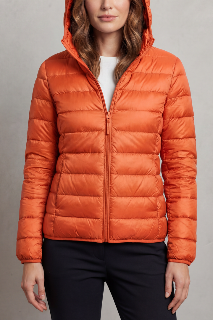 Sabrina Elegant Lightweight Packable Hooded Puffer Jacket - image 17