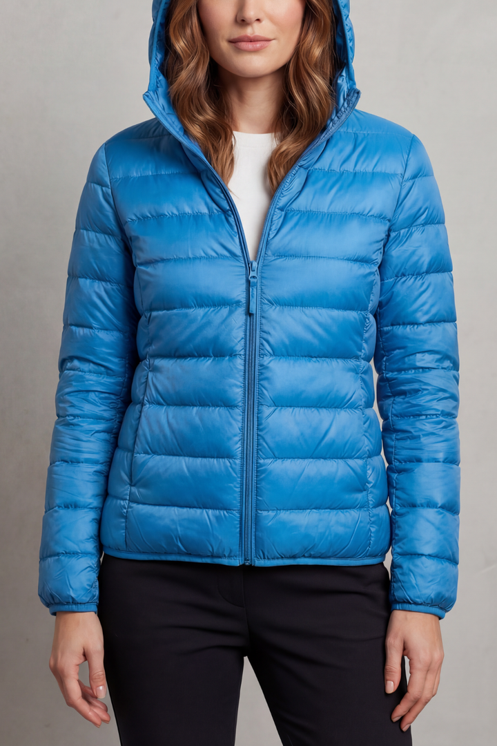 Sabrina Elegant Lightweight Packable Hooded Puffer Jacket - image 19