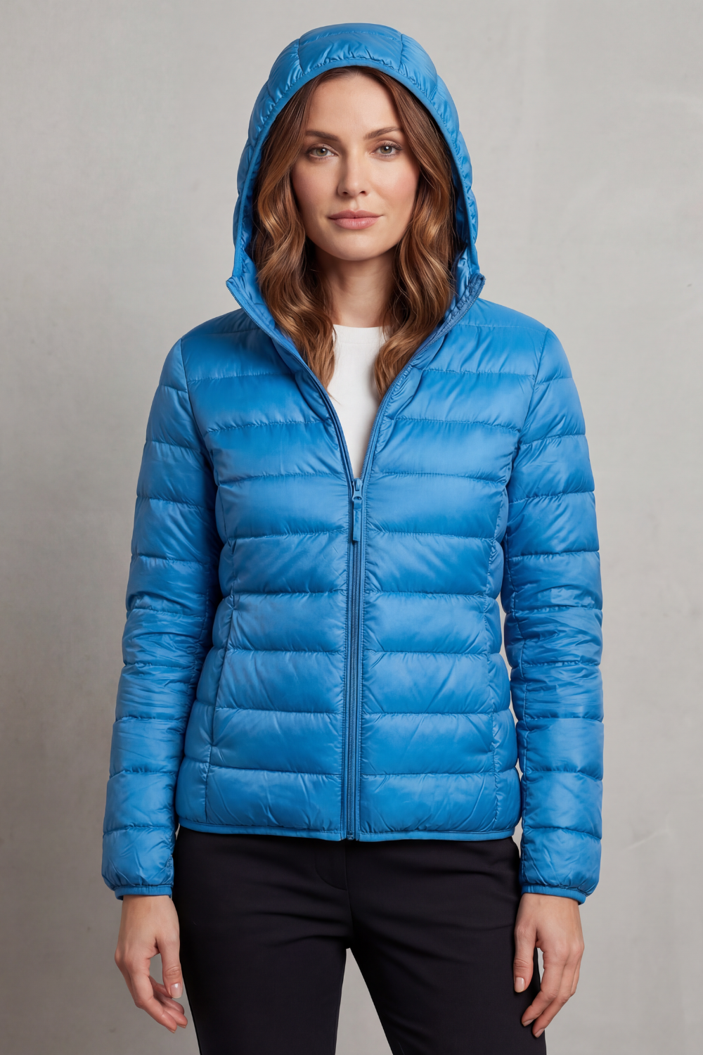 Sabrina Elegant Lightweight Packable Hooded Puffer Jacket - image 20