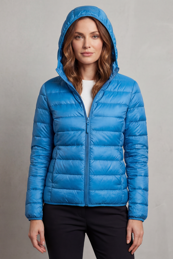 Sabrina Elegant Lightweight Packable Hooded Puffer Jacket - image 20