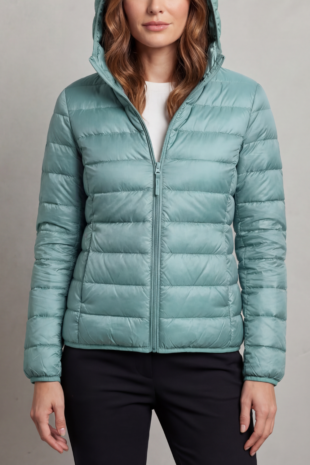 Sabrina Elegant Lightweight Packable Hooded Puffer Jacket - image 21