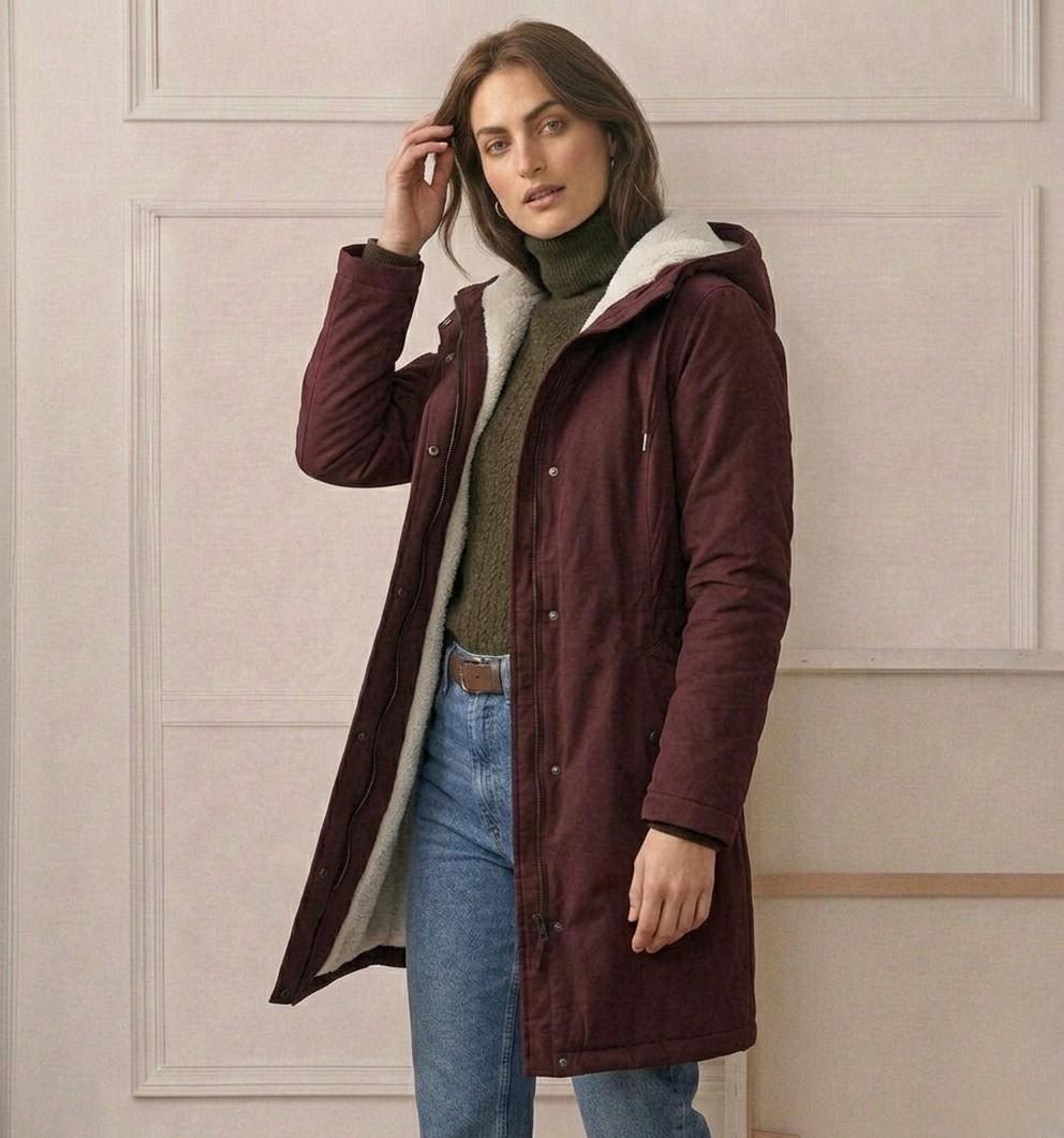 Gunvor fleece lined winter parka with hood – image 16
