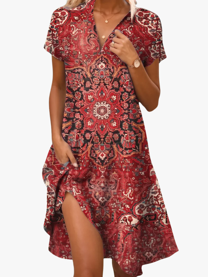 Janne printed midi dress – image 5