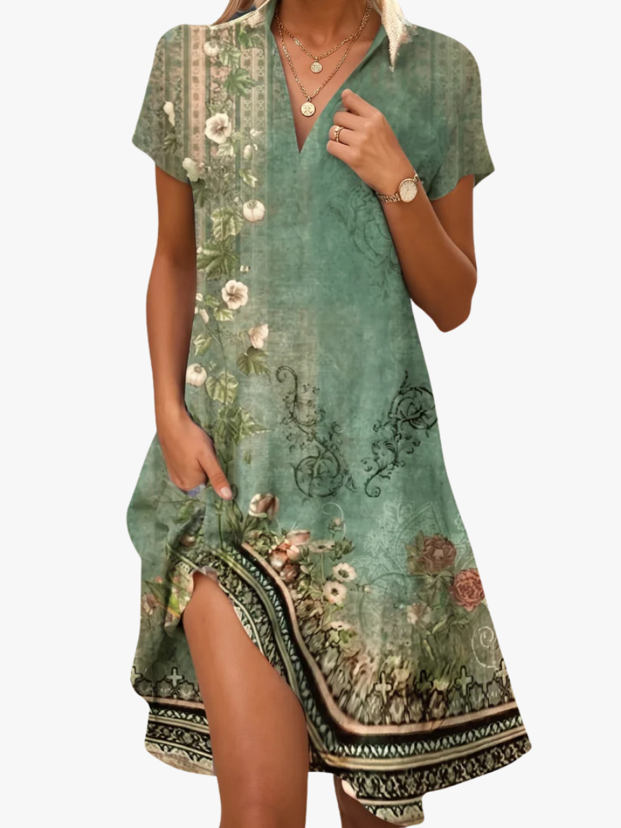 Janne printed midi dress – image 4
