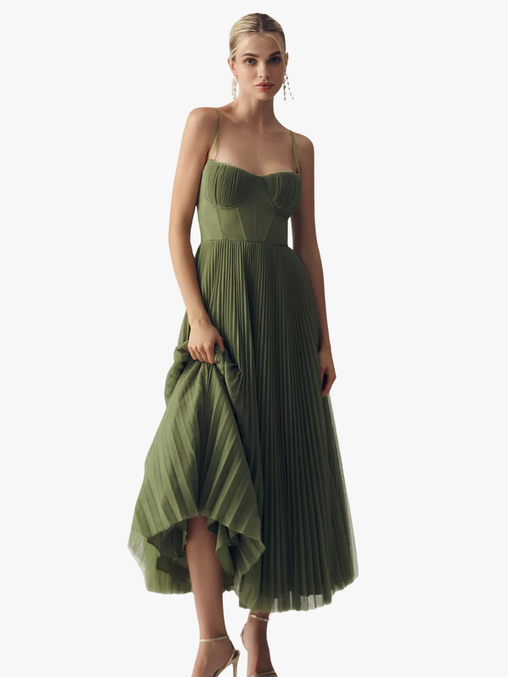 Odette structured corset midi dress