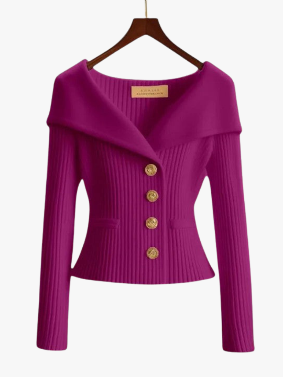 Imogen fitted wide collar gilet