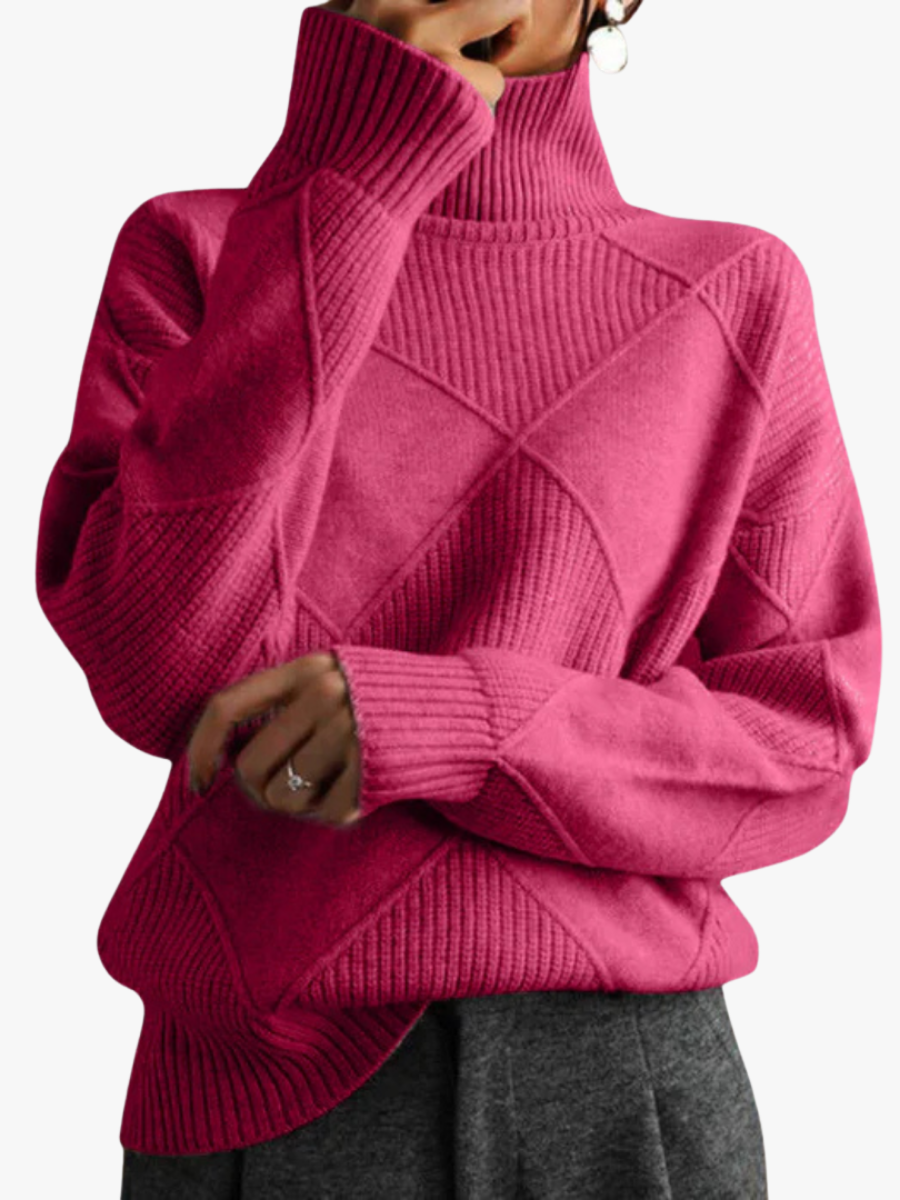 Nova relaxed roll neck jumper