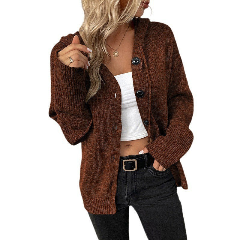 Kjersti hooded ribbed knit cardigan – image 6