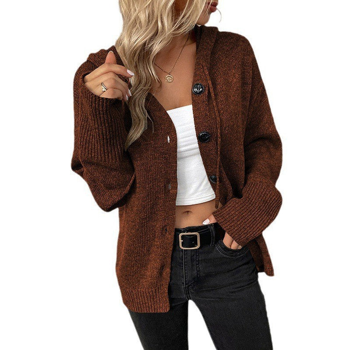 Kjersti hooded ribbed knit cardigan – image 6