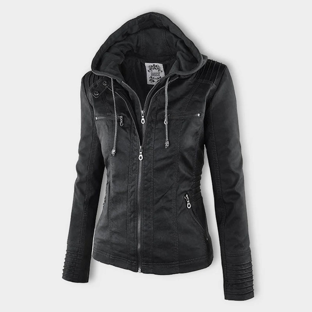 Anastasia fitted hooded jacket with zip pockets – image 7