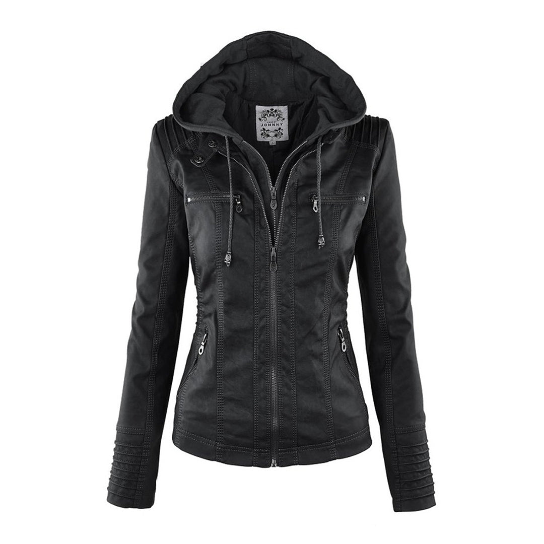 Anastasia fitted hooded jacket with zip pockets – image 2