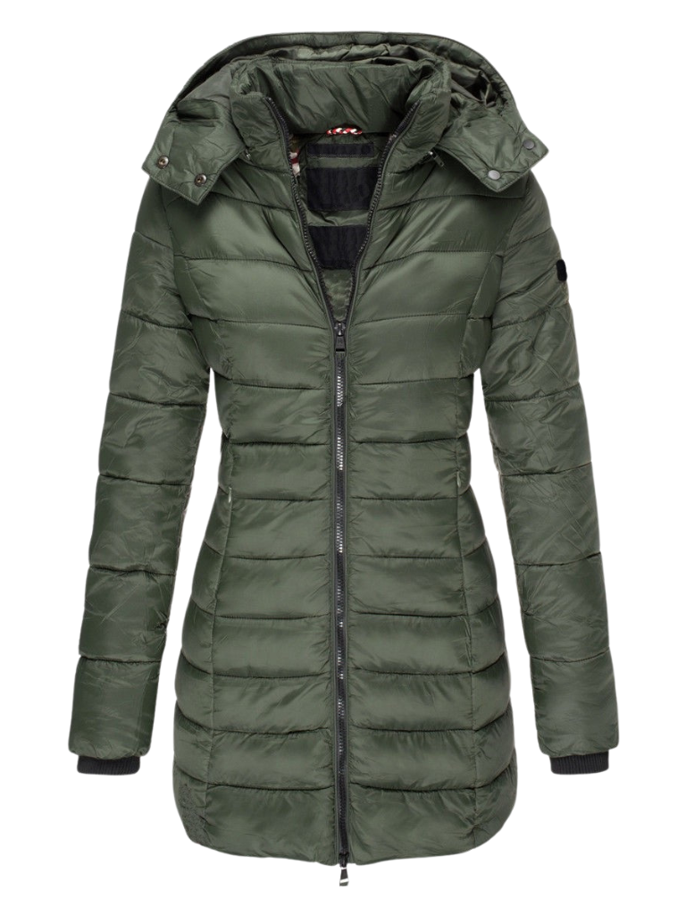 Bettany longline padded coat with detachable hood – image 2