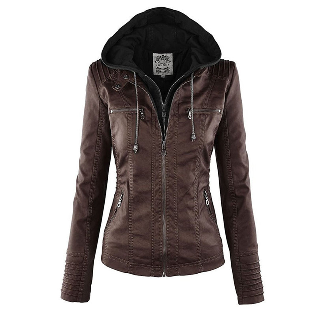 Anastasia fitted hooded jacket with zip pockets – image 3