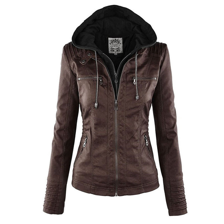 Anastasia fitted hooded jacket with zip pockets – image 3