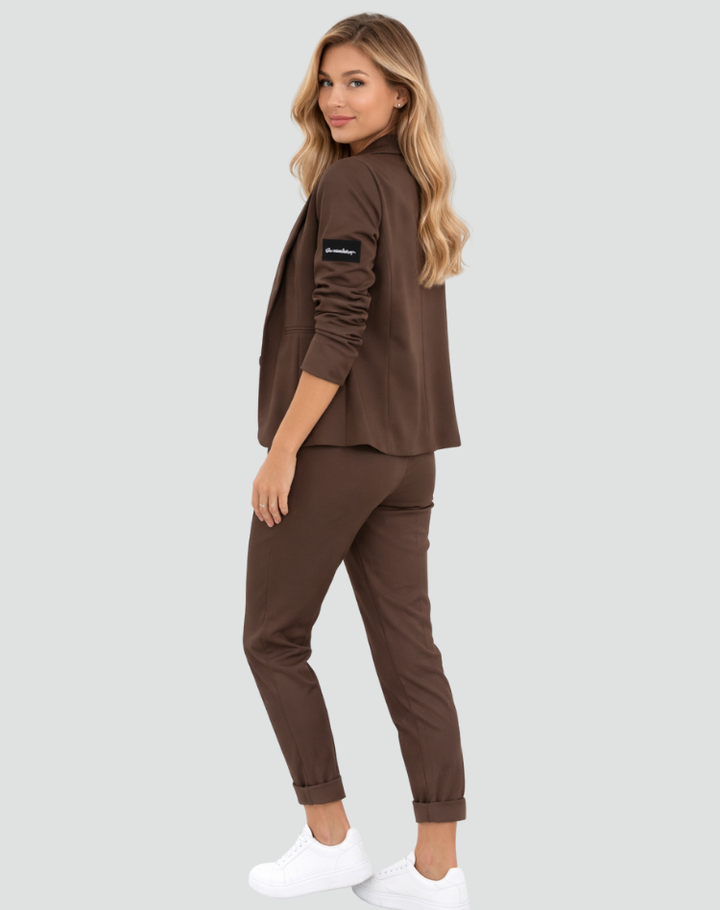 Cordula two piece blazer and trouser set, detail