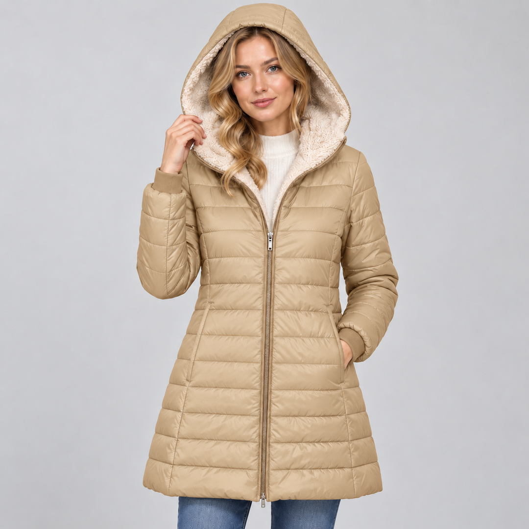 Eulalie fleece lined hooded padded coat – image 7