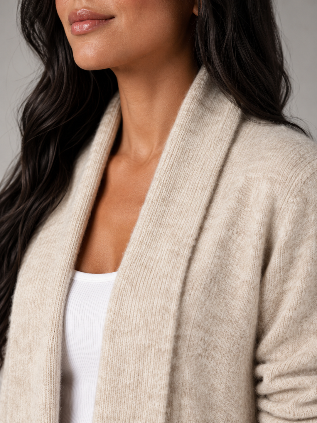 Judith shawl collar cardigan sweater with pockets – image 7