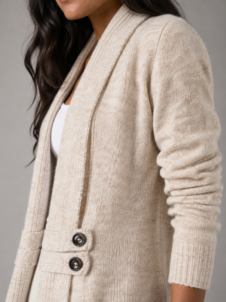 Judith shawl collar cardigan sweater with pockets – image 6